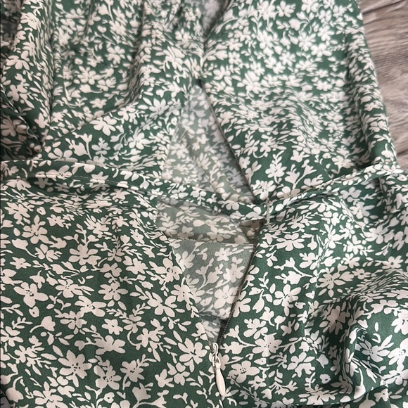 SHEIN Womens Floral Green and White A-Line Sundress NEW without tags - Picture 9 of 9